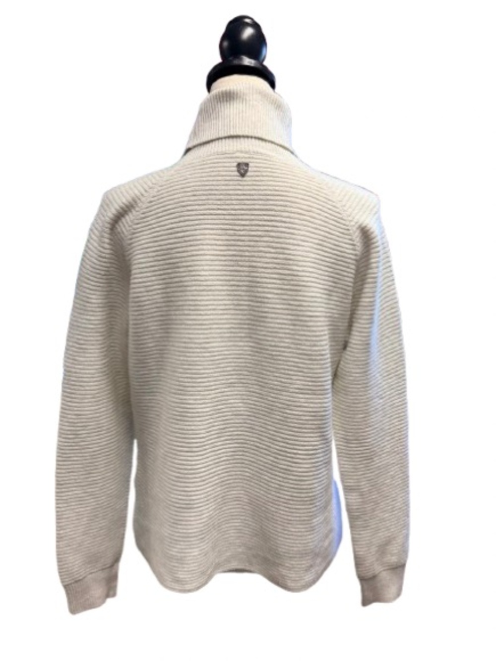 KÜHL Ivory Merino Wool Blend Ribbed Turtleneck Sweater Women’s Med Cozy Outdoor - Picture 5 of 10